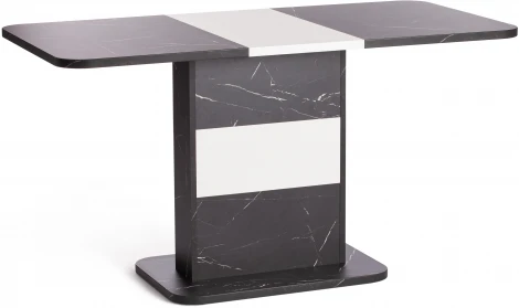 Стол обеденный SMART ЛДСП, 105-140х68,6х75 см, Мрамор Блэк Роял/Белый Tetchair 19264