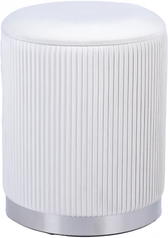 Пуф Шарлотта с ящиком серебро велюр бежевый Stool Group арт.УТ000039501