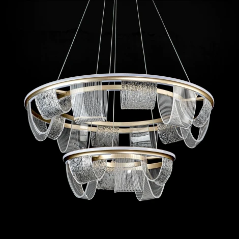 Подвесной светильник светодиодный с пультом с регулировкой цветовой температуры LED4U L7706-800-460 GD