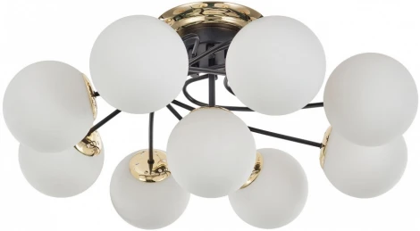 Потолочная люстра Arte Milano Neapolis-76408 276408/8+1 BK/GD (220V, шар)