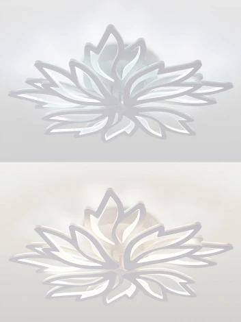 Потолочная люстра светодиодная с пультом ДУ 160W, белый, LED Natali Kovaltseva Rif LED LAMPS 81118/6C