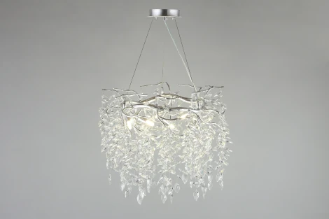 Подвесная люстра Aployt Gertunia APL.847.13.10 (220V, хрусталь, на тросе, листья, ветки)
