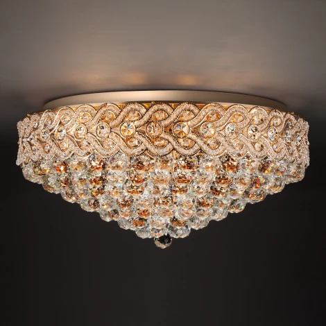 Потолочная люстра Eurosvet 3296 3296/16 золото / прозрачный хрусталь Strotskis