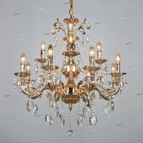 Подвесная люстра Omnilux Aosta OML-78903-12 (220V, на цепи, подсвечник, свеча)