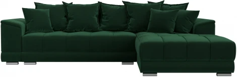 Диван угловой НордСтар правый угол (Зеленый/Велюр) Лига Диванов арт.121108