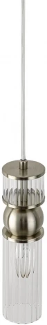 Подвесной светильник Lumion Denver 8277/1A сатин никель/прозрачный, металл/стекло Е14 1*40W 220V (на проводе)