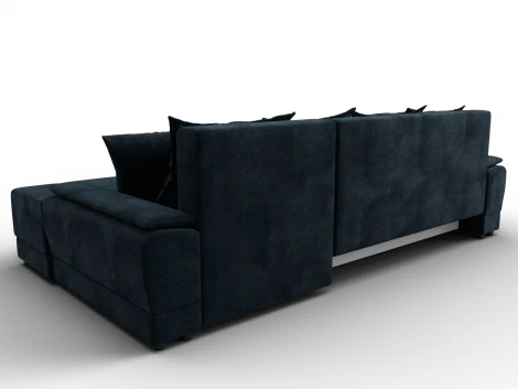 Диван угловой Лига-119 угол правый (ДСП,Брус,Фанера,ЛДС,Велюр/Графит) Лига Диванов 137098