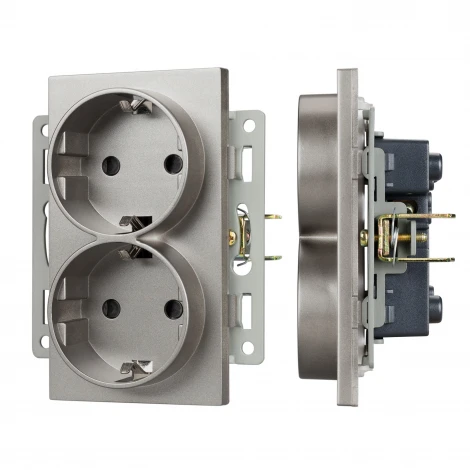 Механизм электрической розетки SCT-MEUD-PL-GR (250V, 16A) (Arlight) 043766