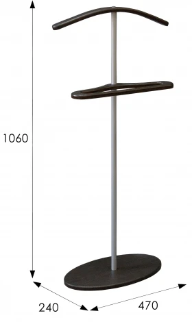 Вешалка костюмная Дэви 3 металлик/венге от фабрики Mebelik