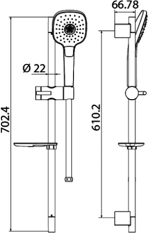 Душевой гарнитур IDDIS Sena SEN3F70i16