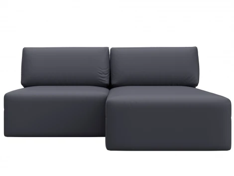 Диван угловой модульный Лига-060 НПБ угол универсальный (ЛДСП,Брус,Фанера/Пластик/Экокожа/Серый) Лига Диванов 130063