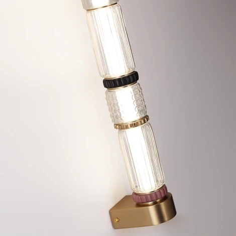 Настенный светильник Odeon Light Collier 5455/18WL сатин.латунь/терракот/черный LED 22W 4000K