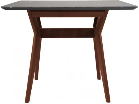 Стол R-Home Нарвик 860*860 мрамор Графит /темный орех