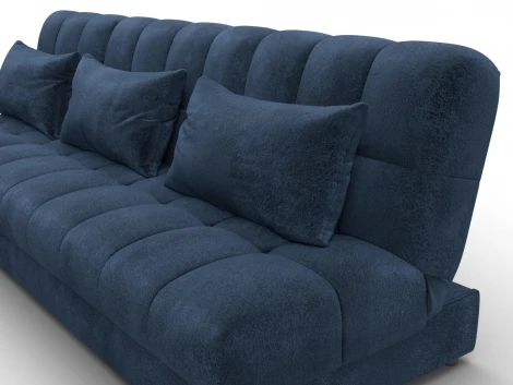 Диван угловой Лига-116 НПБ угол левый (ДСП,ЛДСП,Велюр/Синий) Лига Диванов 136948L