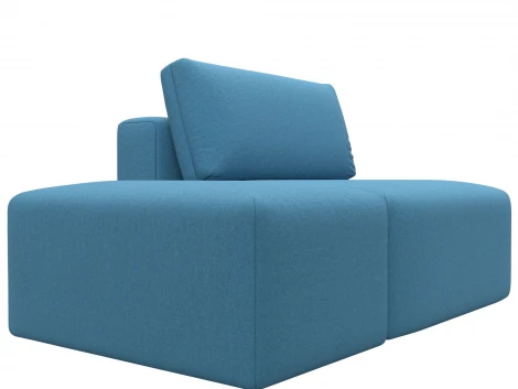 Модули диван и пуф Лига-060 НПБ (ЛДСП,Брус,Фанера,Рогожка/Голубой) Лига Диванов 129741