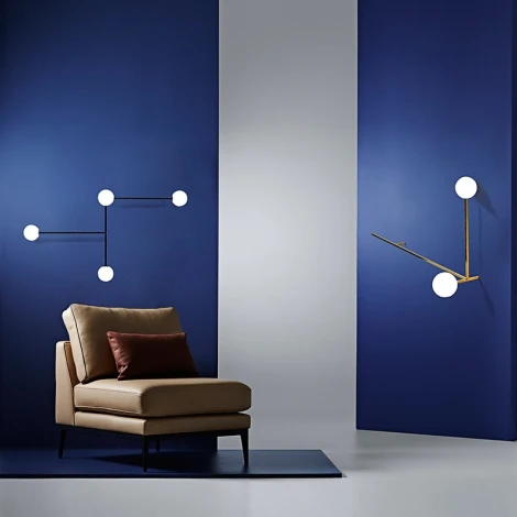 Настенный светильник (бра) Lines 4 черный ImperiumLoft Lines-13 (189565-26) (220V, шарики)