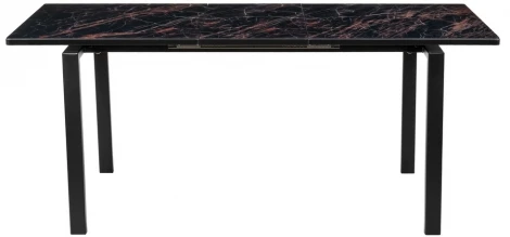 Стол Areal раскладной 140-180х80х75 чёрный мрамор с чёрными ножками Bradex Home RF 0414