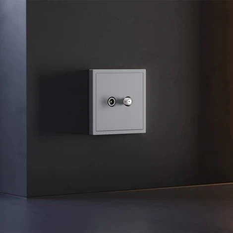 Накладка для розетки телевизионной оконечной TV+SAT (серый) Voltum S70 VLS001616