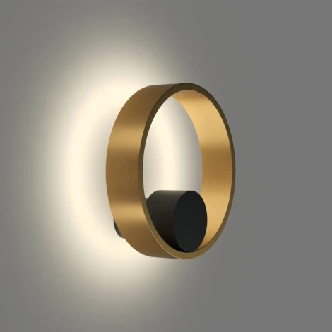 Настенный светильник Denkirs Orbit DK5060-BK+SG 10 Вт, черный + сатинированное золото (LED, 220V, круглые)