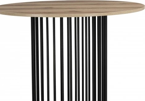 Стол деревянный Woodville Берту 90х90х75 делано / черный арт.611358