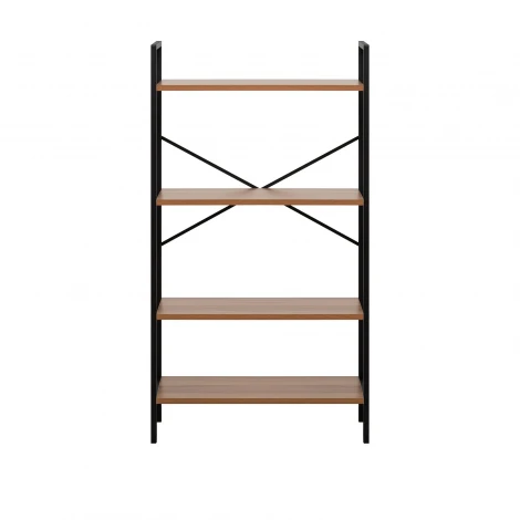 Стеллаж Leset Стилвуд 24 широкий, 4 полки 4687207095570 Металл, Черный