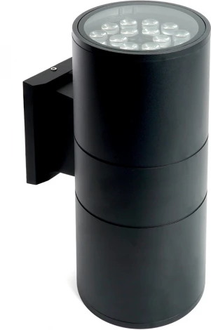 Архитектурная подсветка Feron Корфу 48358 DH0712, 2*18W, 3000Lm, 2700K, черный Бостон (LED, 220V, круглые, IP54)