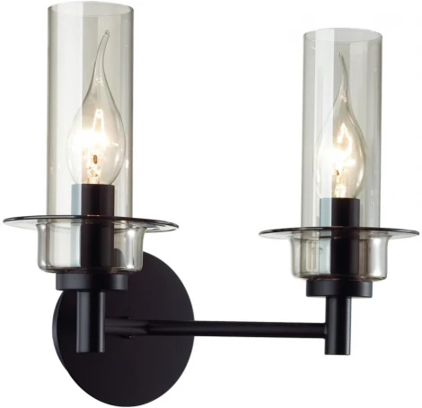 Бра Lumion Madonna 6555/2W черный/дымчатый/металл/стекло E14 2*40W 220V