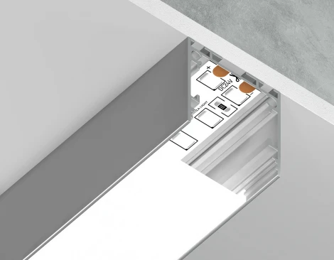 Алюминиевый профиль накладной/подвесной "Profile System" для светодиодной ленты до 23мм Ambrella Illumination GP2500AL