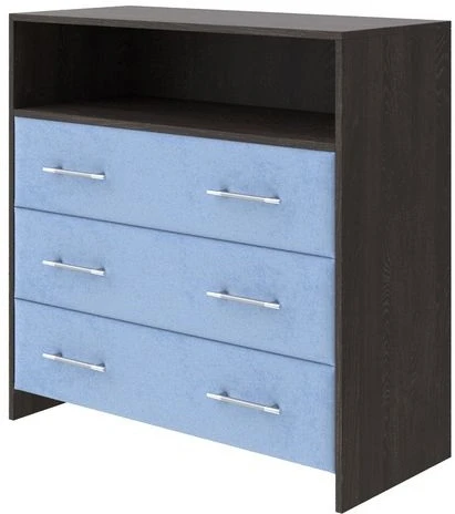 PROxSON Комод Varna (ЛДСП Кантербери+ткань Дуб Кантербери/Teddy Небесно-голубой) 90x40