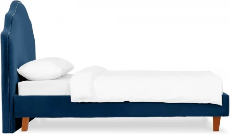 Кровать Queen II Victoria L 1600 ОГОГО (арт.663247), (Ткань/Синий)