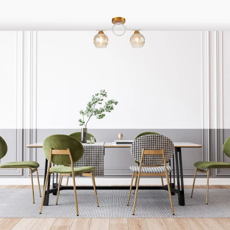 Потолочный светильник Escada 1100/2P E27*60W Gold/White