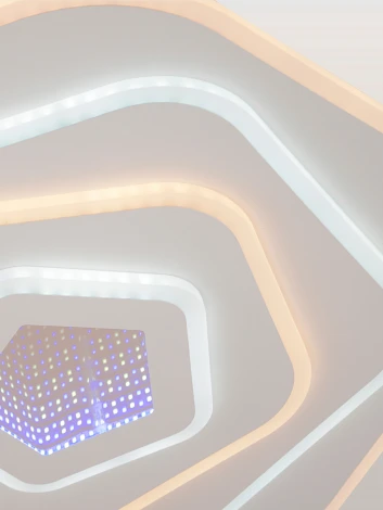 Потолочная люстра светодиодная с пультом ДУ 75W, белый, LED Natali Kovaltseva Palace LED LAMPS 81111/4C (регулировка яркости, 220V)