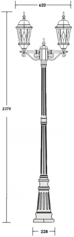 Наземный фонарь Oasis Light 91409MA Bl ромб (220V, фонарь, IP44)