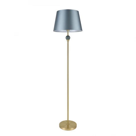 Торшер Lumion Eletra 8416/1F латунь/синий, металл/стекло/текстиль Е27 60W 220V