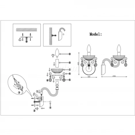 Бра J-Light Atanais 1172/1W