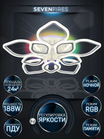 Потолочная люстра Seven Fires Feri SF5029/11C-WT-RGB