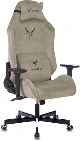 Кресло игровое Knight N1 Fabric бежевый Light-21 с подголов. крестовина металл