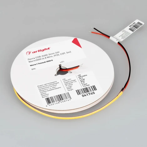 Светодиодная лента COB-X400-3mm 24V Warm3000 (4.8 W/m, IP20, CSP, 5m) (Arlight, -) 041745