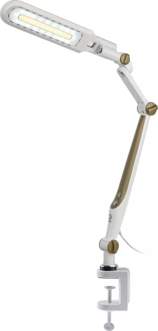Офисная настольная лампа светодиодная на струбцине с регулировкой цветовой температуры и яркости ЭРА NLED-496-12W-G (220V, сенсорный выключатель)