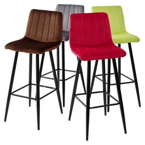 Барный стул M-City DERRY G108-17 живой коралл, велюр