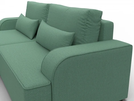 Диван угловой Лига-120 угол левый (ДСП,Брус,Фанера,ЛДС,Рогожка/Зеленый) Лига Диванов 137287L