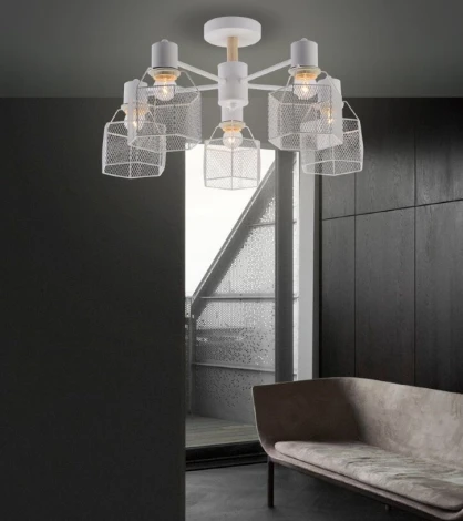 Потолочная люстра на штанге Seven Fires Lauri SF3388/5C-WT-WD