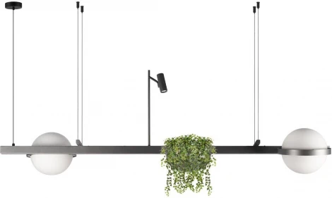 Подвесной светильник Loft It Jardin 10121/D Dark grey (LED, 220V, на тросе, шарики, асимметрия)