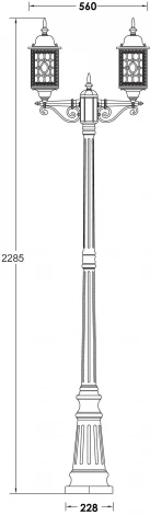 Наземный фонарь Oasis Light LONDON S 64809SA Bl