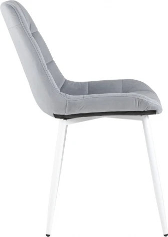 Стул Флекс велюр светло-серый белые ножки 4 шт. Stool Group арт.УТ000035414