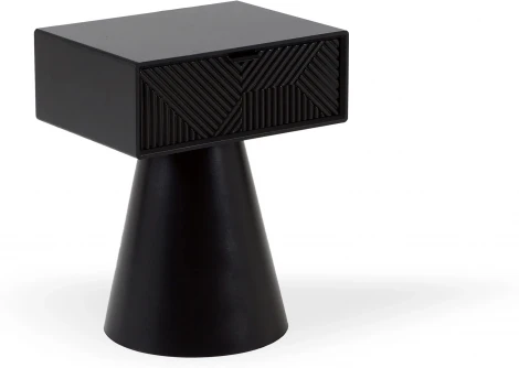 Тумба прикроватная Parex ОГОГО Обстановочка! (МДФ/Черный) арт.902044