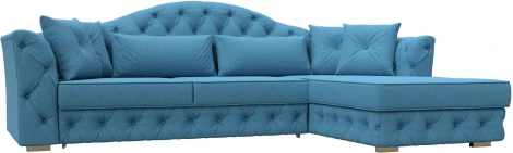 Диван угловой Артис правый угол (Голубой/Рогожка) Лига Диванов арт.123402