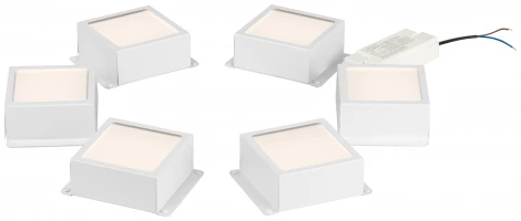 Точечный светильник светодиодный встраиваемый комплект из 6 шт. ЭРА SPO-6 SPO-646-3-4K-W6