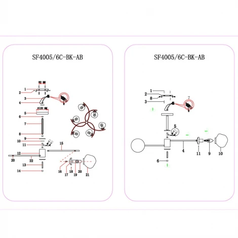 Потолочная люстра Seven Fires Dare SF4005/6C-BK-AB