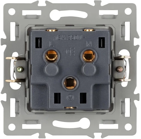 Механизм электрической розетки SCT-MEU1-PL-BK (250V, 16A) (Arlight) 043731